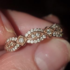 Kay Jewelers Rose Gold Diamond Wedding Band